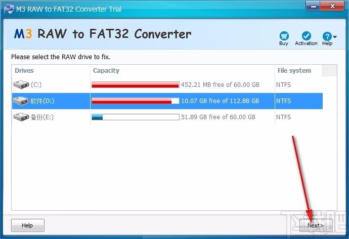 M3 RAW To FAT32 Converter下载,硬盘驱动器修复工具