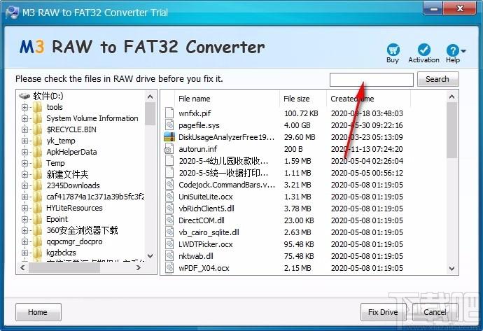 M3 RAW To FAT32 Converter下载,硬盘驱动器修复工具